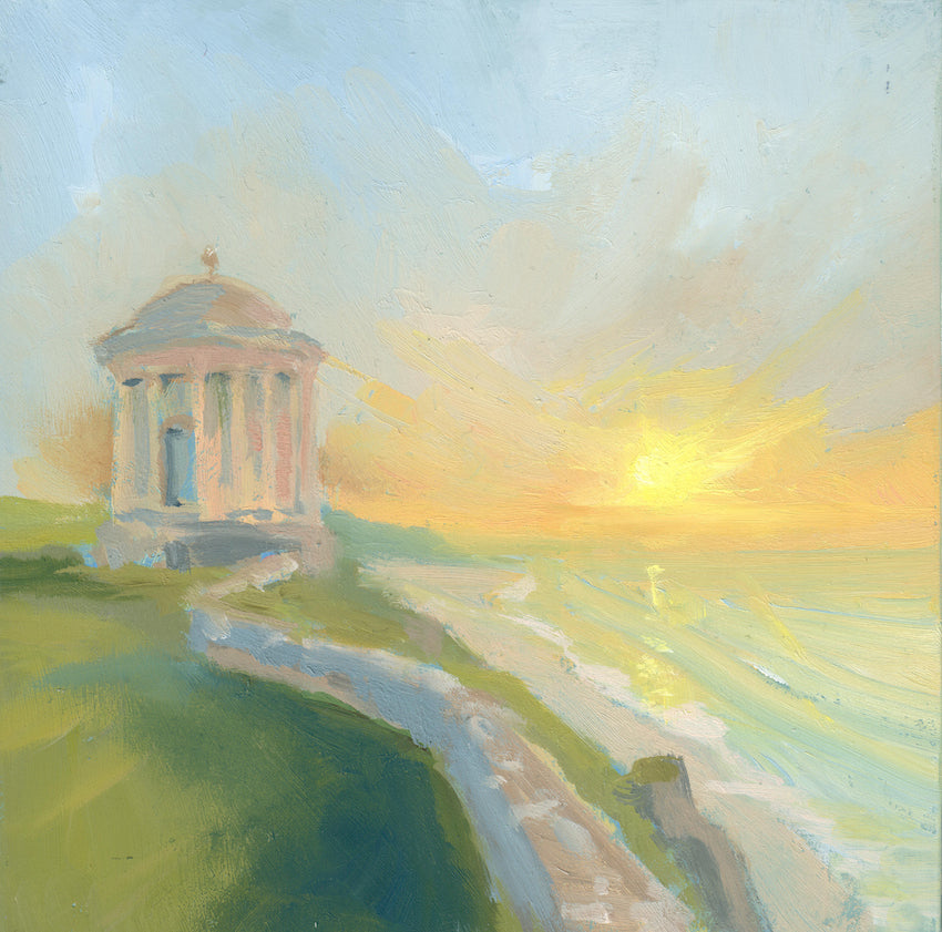 Irish landscape painting | Mussenden sunset | Downhill demesne | Downhill strand | Mussenden | Polly Gribben
