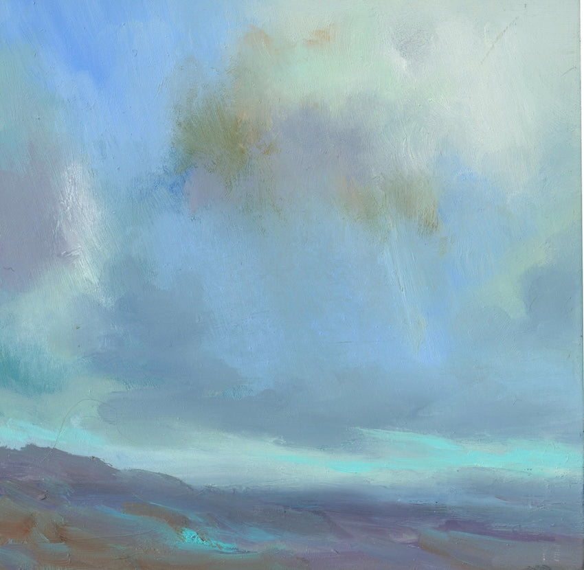 Irish landscape fine art card | The colour of blue, Mournes | Mournes painting | Polly Gribben