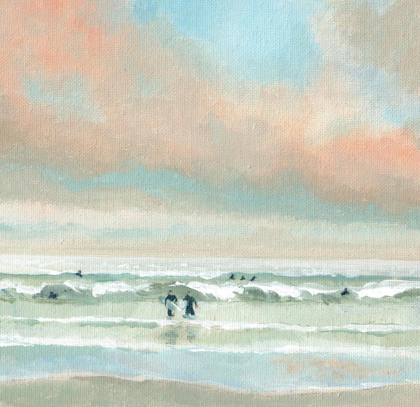 Irish seascape card | Northcoast surfing | Polly Gribben