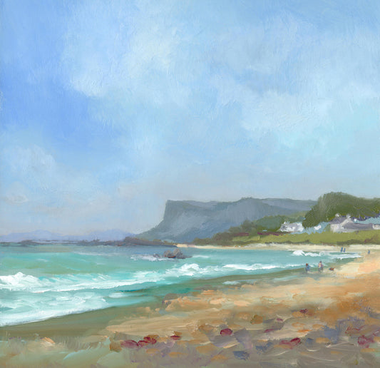 Irish seascape print | Pebble beach, Ballycastle | Polly Gribben