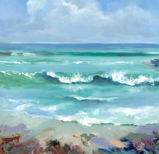 Salmon rock beach, Portballintrae | Portballintrae | Rising tide | Polly Gribben