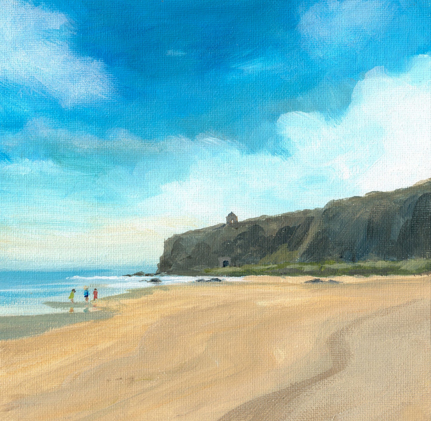 Irish landscape painting | Northern Ireland seascape | Downhill Mussended | Polly Gribben | Irish landscape print
