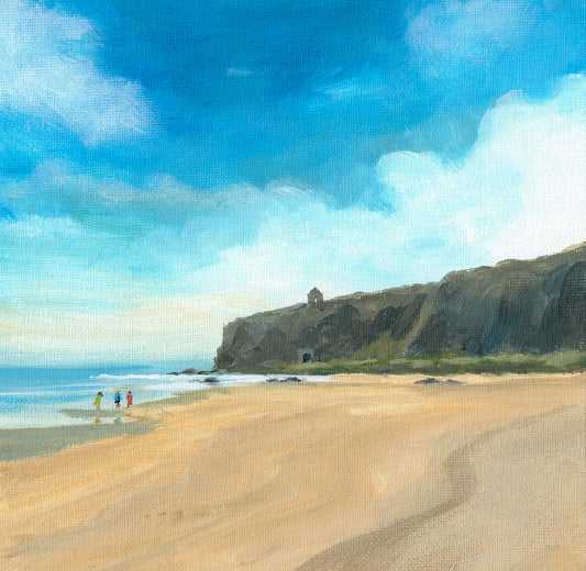 Irish landscape painting | Northern Ireland seascape | Downhill Mussended | Polly Gribben | Irish landscape print