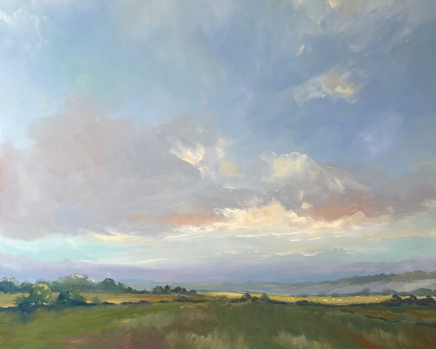 Irish landscape art for sale | where peace comes dropping slow | Yeats | Cloudscape | Polly Gribben 