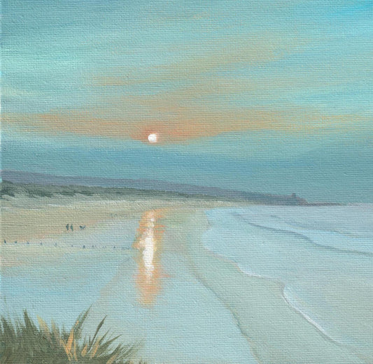 Irish landscape painting | Northern Ireland seascape painting | Portstewart sunset | Polly Gribben | Irish art prints | Irish landscape print